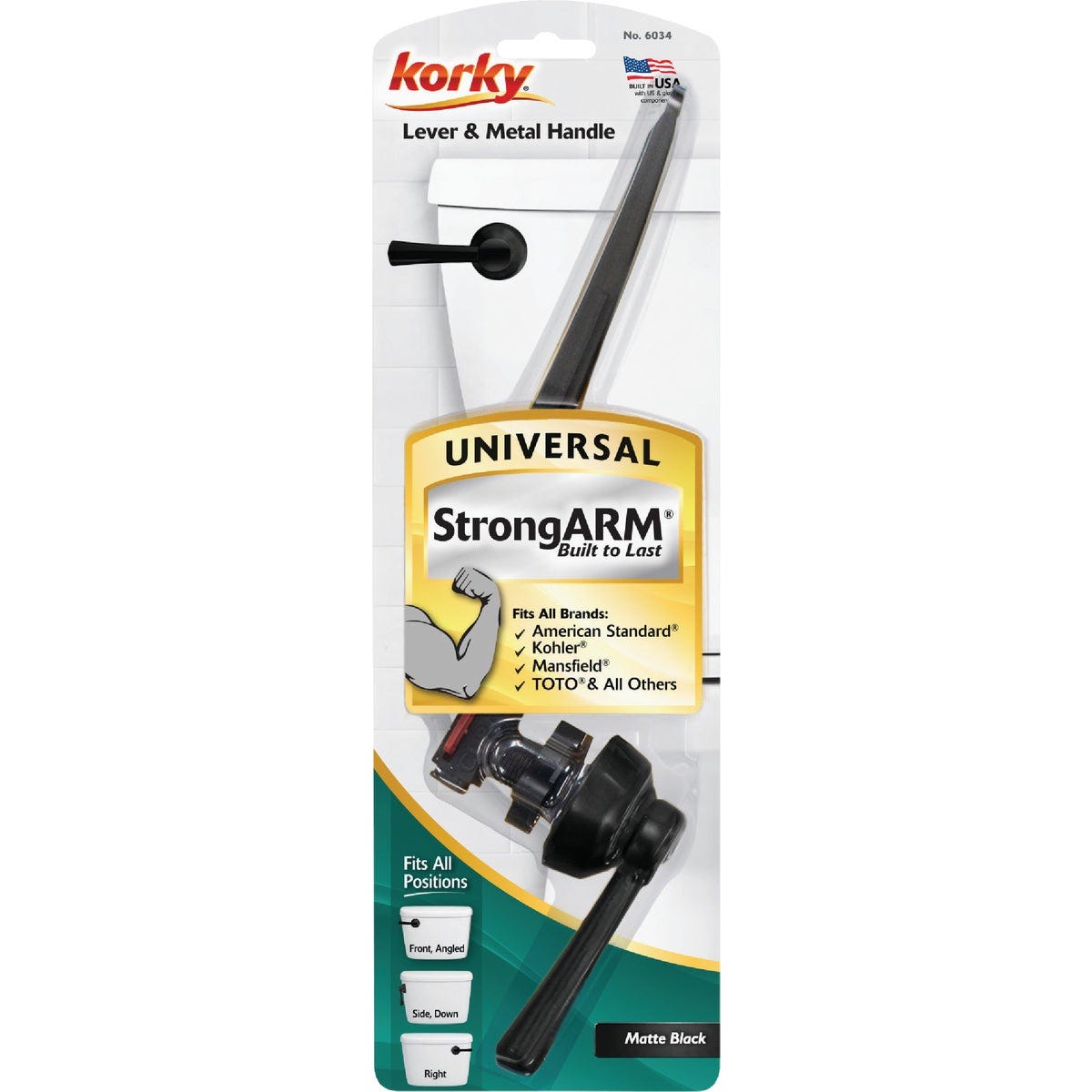 Korky StrongARM Universal Matte Black Tank Lever with Simple Handle - photo 2 Korky StrongARM Universal Matte Black Tank Lever with Simple Handle - photo 2