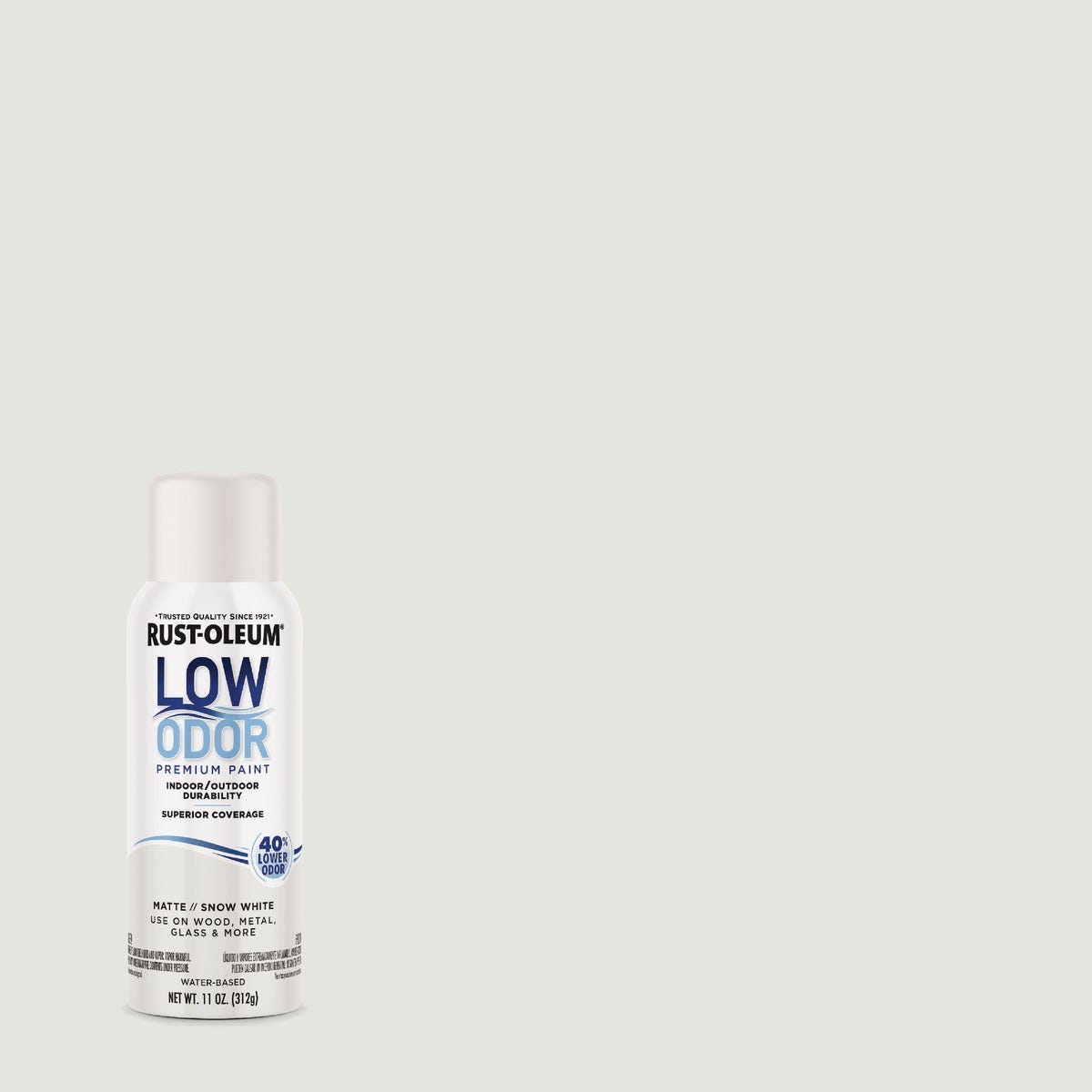 Rust-Oleum Low Odor Water-Based 11 Oz. Matte Spray Paint, Snow White Rust-Oleum Low Odor Water-Based 11 Oz. Matte Spray Paint, Snow White