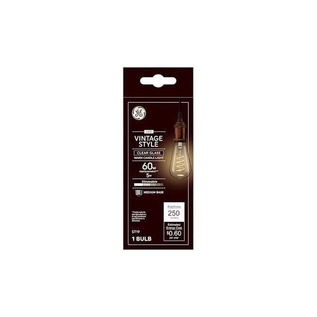GE 5W 250 Lumens Clear Warm White LED Light Bulb