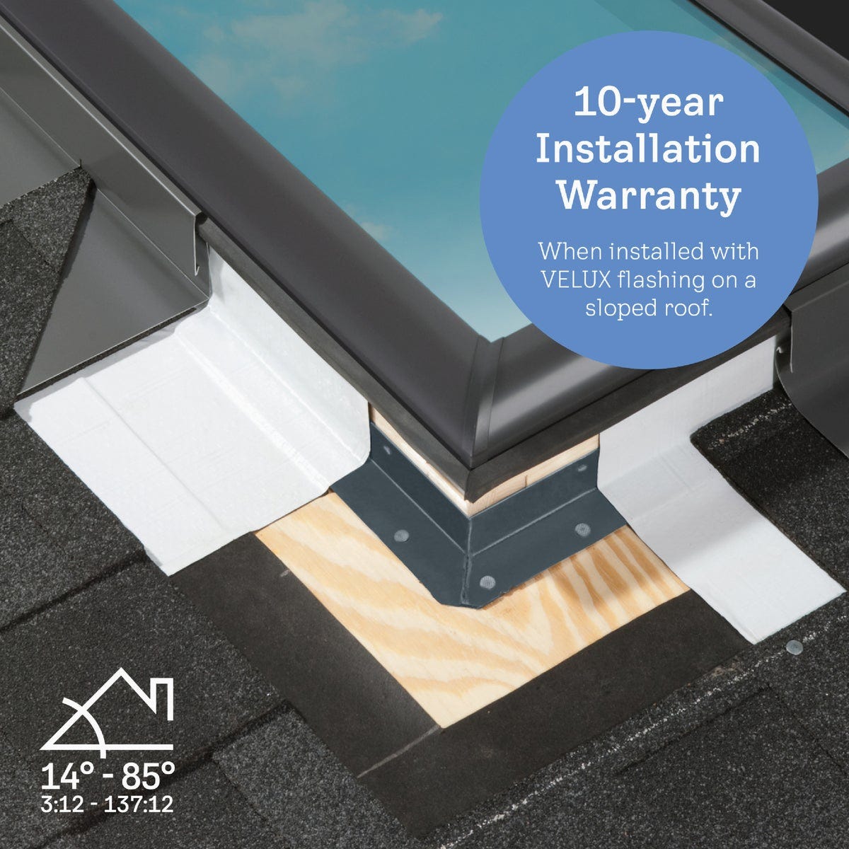 Velux D06/D26 EDL Cool Gray Low Profile Skylight Flashing Kit - photo 2