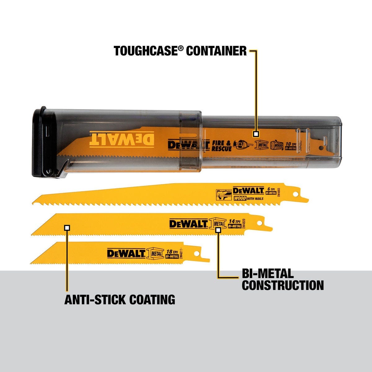DEWALT Bi-Metal Reciprocating Saw Blade Set (16-Piece) - photo 5 DEWALT Bi-Metal Reciprocating Saw Blade Set (16-Piece) - photo 5