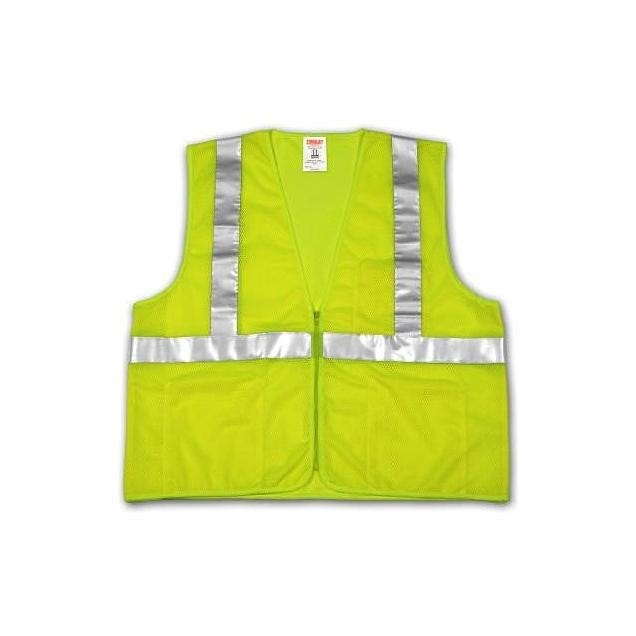 Tingley Job Sight 2X/3X Lime/Yellow Polyester Mesh Safety Vest