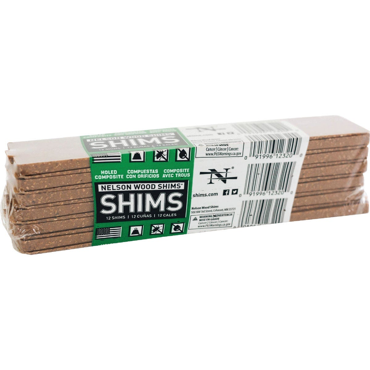 Nelson Wood Shims 8 In. L Holed Composite Shims (12-Count) Nelson Wood Shims 8 In. L Holed Composite Shims (12-Count)