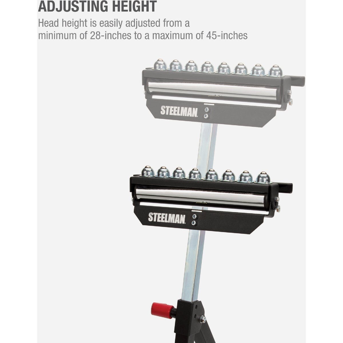 Steelman 3-In-1 Height Adjustable Material Support Roller Stand - photo 2 Steelman 3-In-1 Height Adjustable Material Support Roller Stand - photo 2