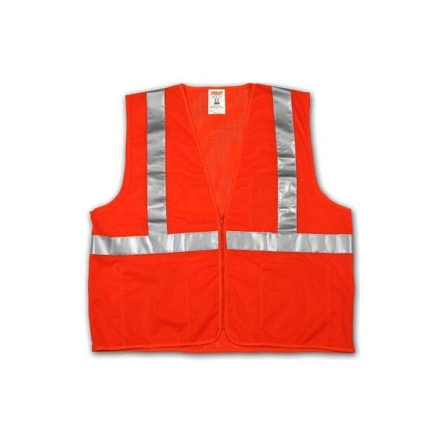 Tingley Job Sight 2XL/3XL Orange Polyester Mesh Safety Vest