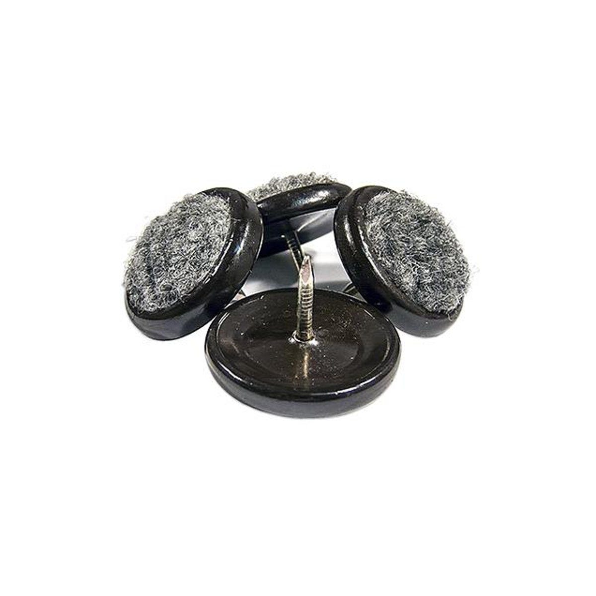 TruGuard 1.25 In. Nail-On Gray Carpet Base Furniture Glides (4-Pack)