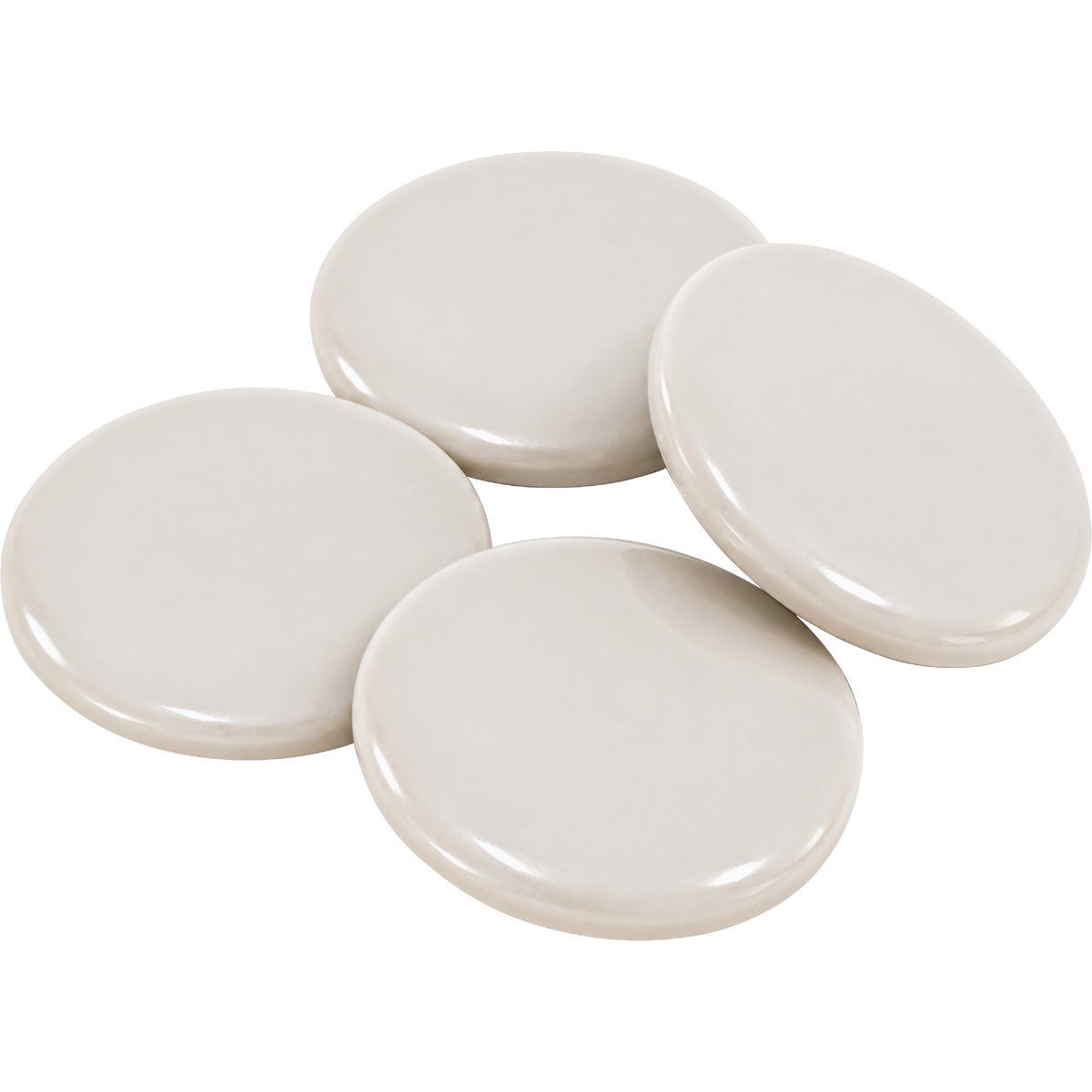 Super Sliders 2-1/4 In. Hard Round Beige Furniture Sliders (4-Pack ...