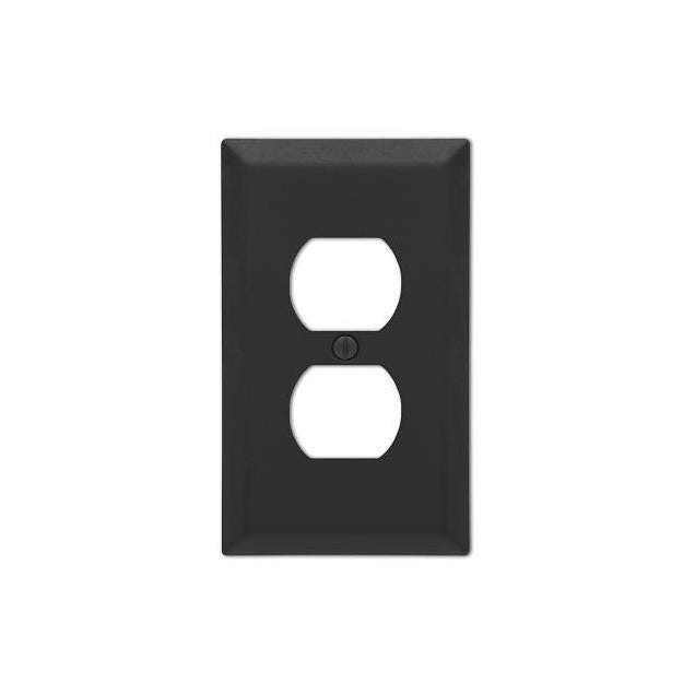 Westek Century Matte Black Steel 1-Duplex Wall Plate Westek Century Matte Black Steel 1-Duplex Wall Plate