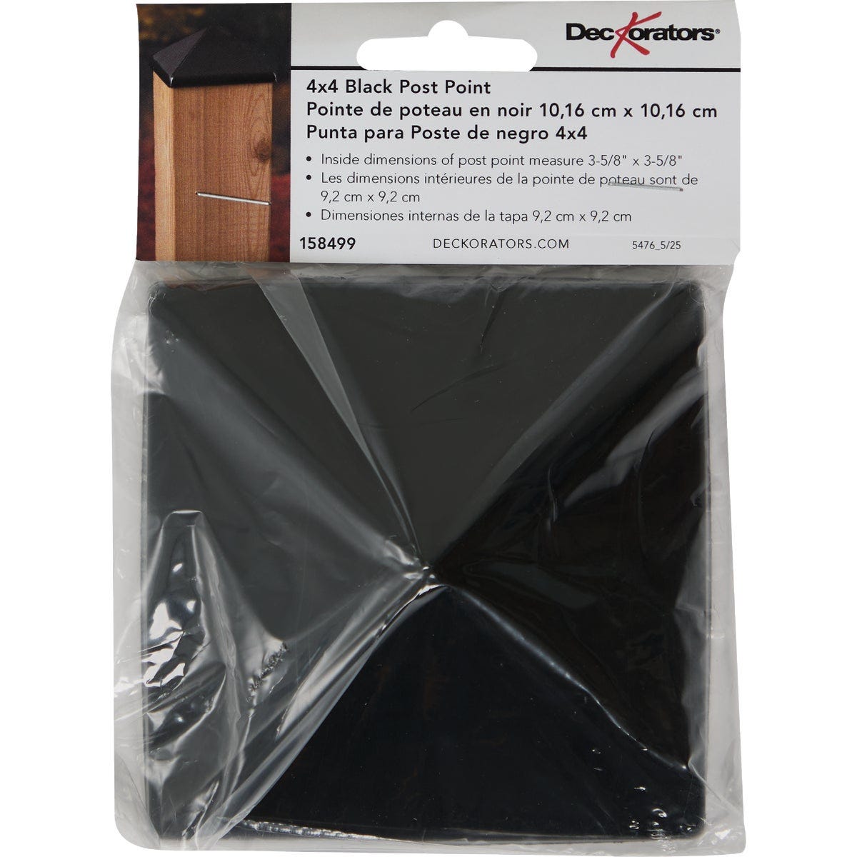 Deckorators 4 In. x 4 In. Metal Black Post Cap - photo 2 Deckorators 4 In. x 4 In. Metal Black Post Cap - photo 2