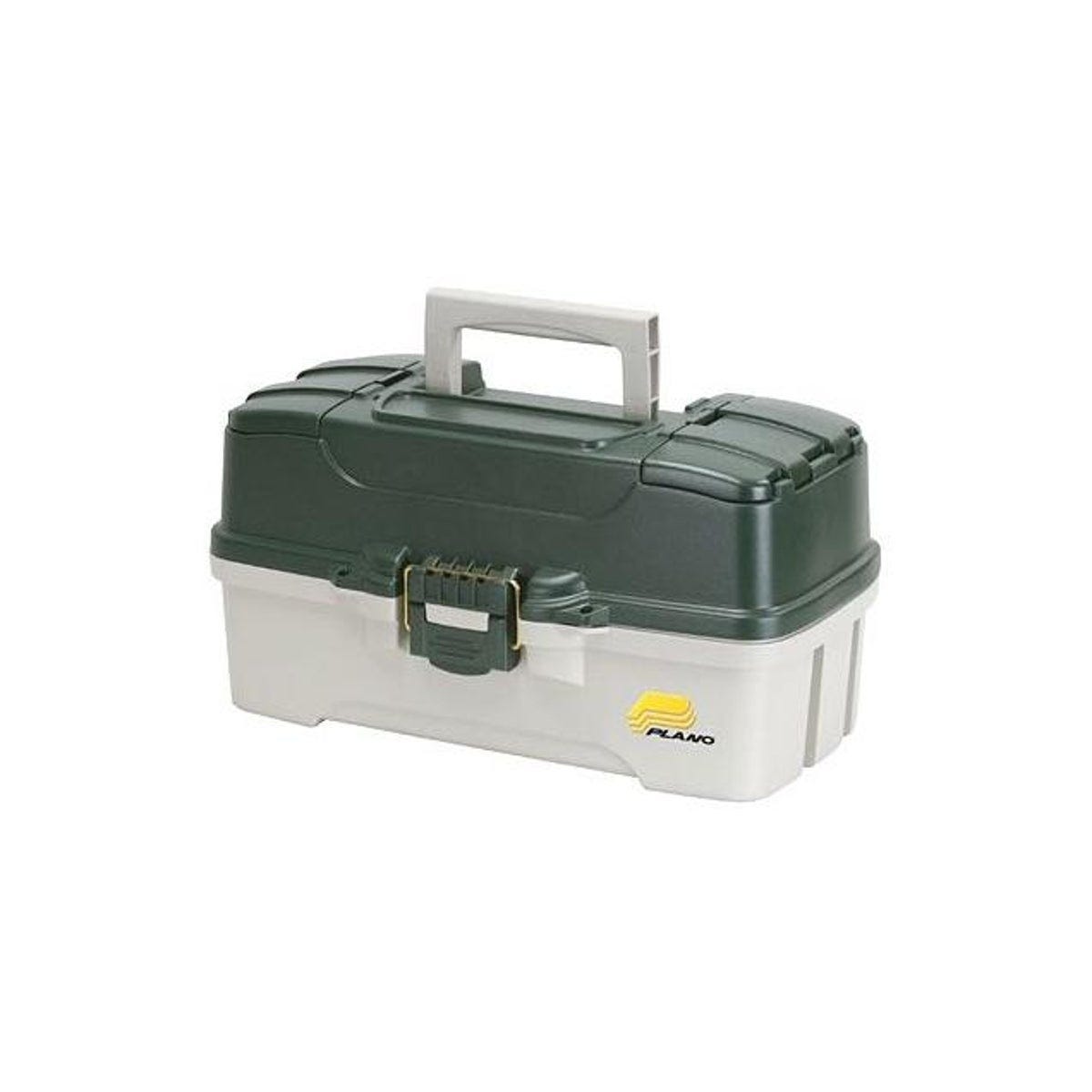 Big Rock Sports 3-Tray Green Metallic/Off White Fish Tackle Box