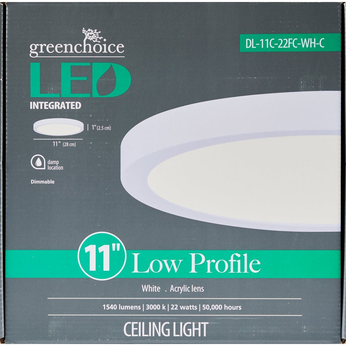 Canarm 11 In. White LED Round Disc Flush Mount Light Fixture - photo 2