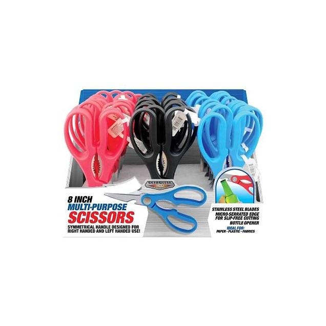Shawshank 8 In. Stainless Steel Blades Cushion Grip Scissors Shawshank 8 In. Stainless Steel Blades Cushion Grip Scissors