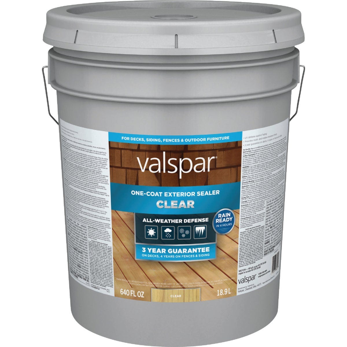 Valspar One-Coat Deck Stain, Clear, 5 Gal. - photo 2 Valspar One-Coat Deck Stain, Clear, 5 Gal. - photo 2