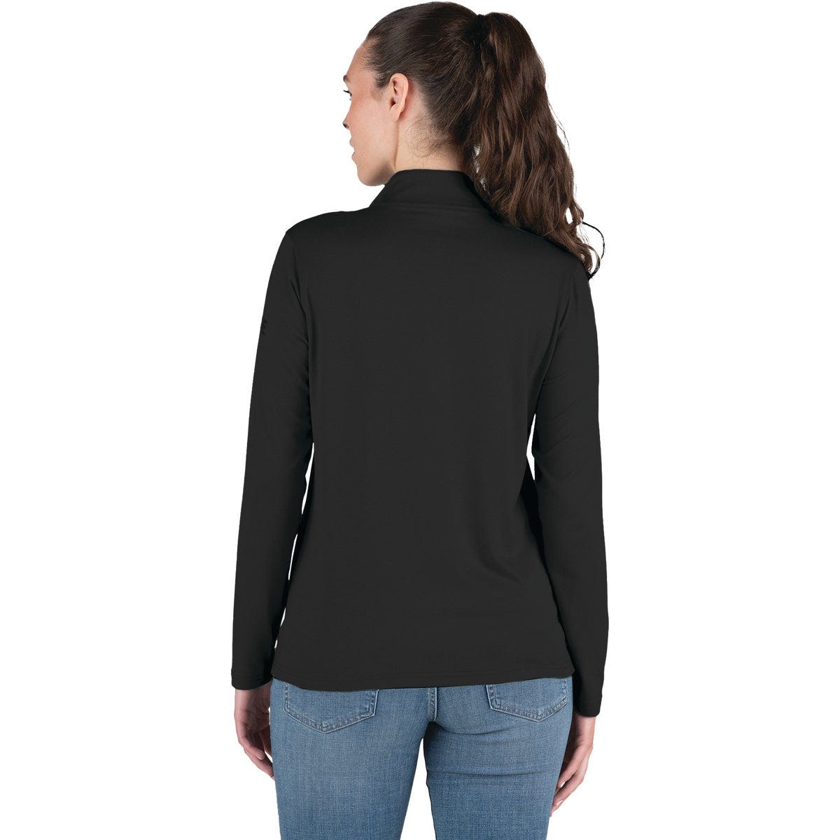Berne Women's Large Black Midweight UPF Quarter-Zip Shirt - photo 5
