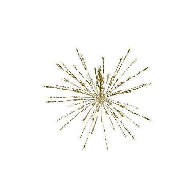 Holiday Bright Lights 16 In. LED 80-Bulb 8-Function Warm White Radiant Blasts Christmas Light