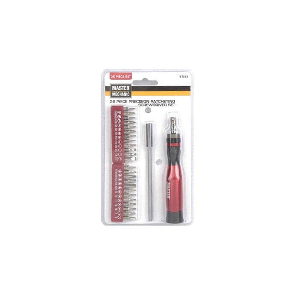 Master Mechanic Precision Ratcheting Screwdriver Set (26-Piece)