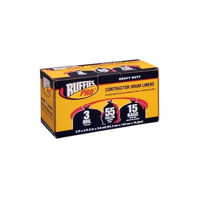 Ruffies Pro 55-Gal. Heavy-Duty Industrial Drum Liner (15-Pack)