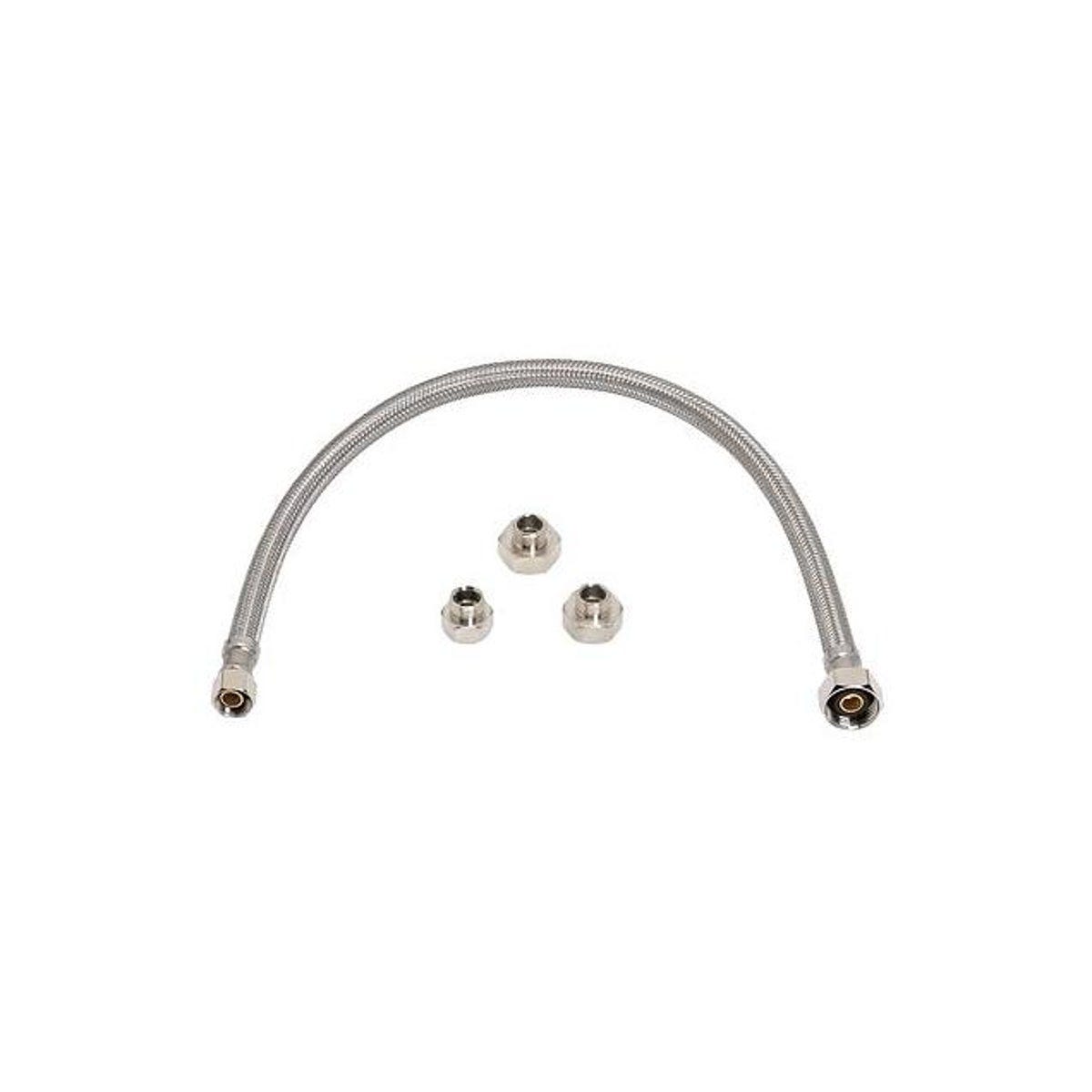 Homewerks Worldwide 3/8 In. Compression x 1/2 In. Compression x 1/2 In. Female Iron Pipe x 7/16 In. Compression Stainless Steel Universal Faucet Connector