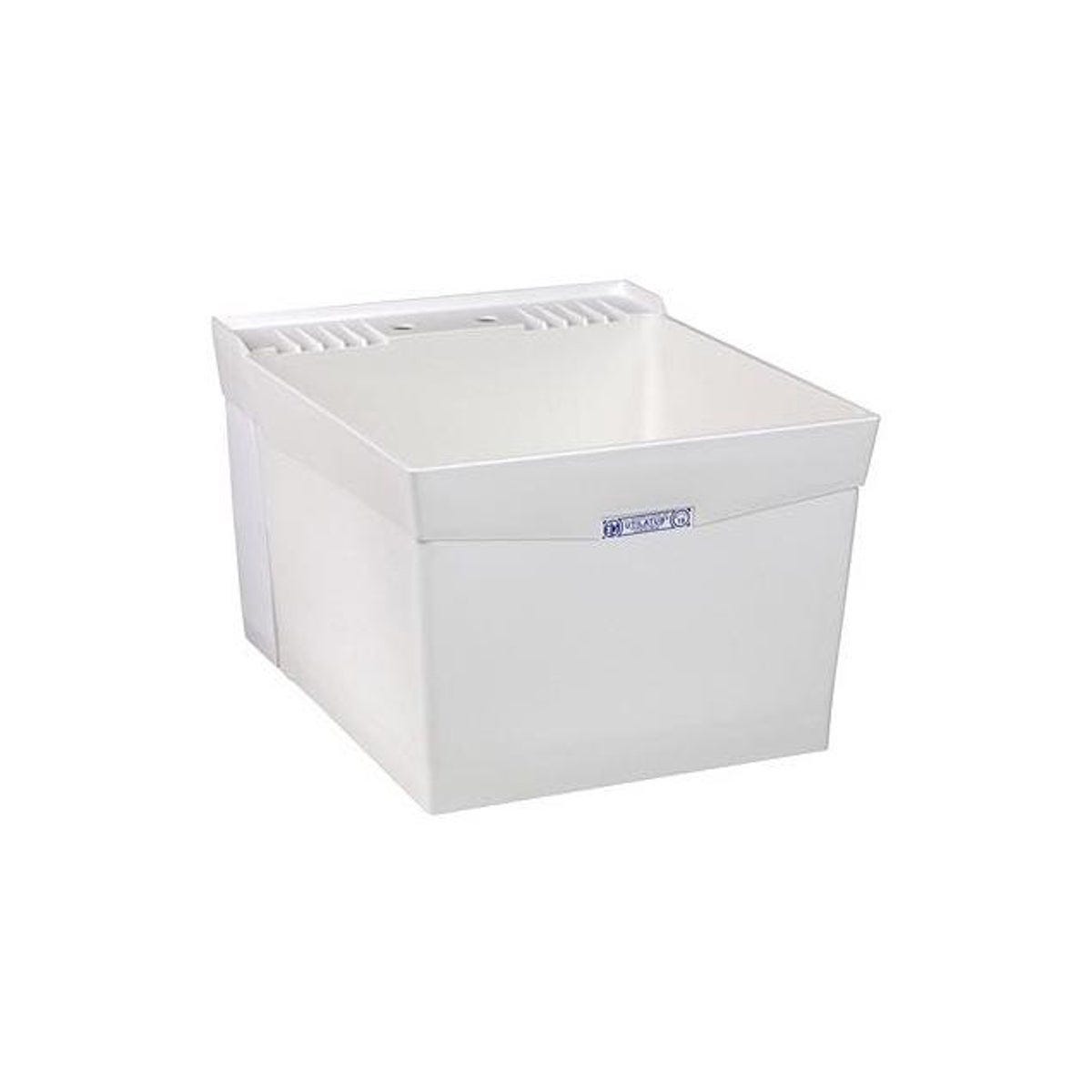 Mustee Utilatub 18 Gal. 20 In. W. x 24 In. L. Wall-Mount Laundry Tub, White