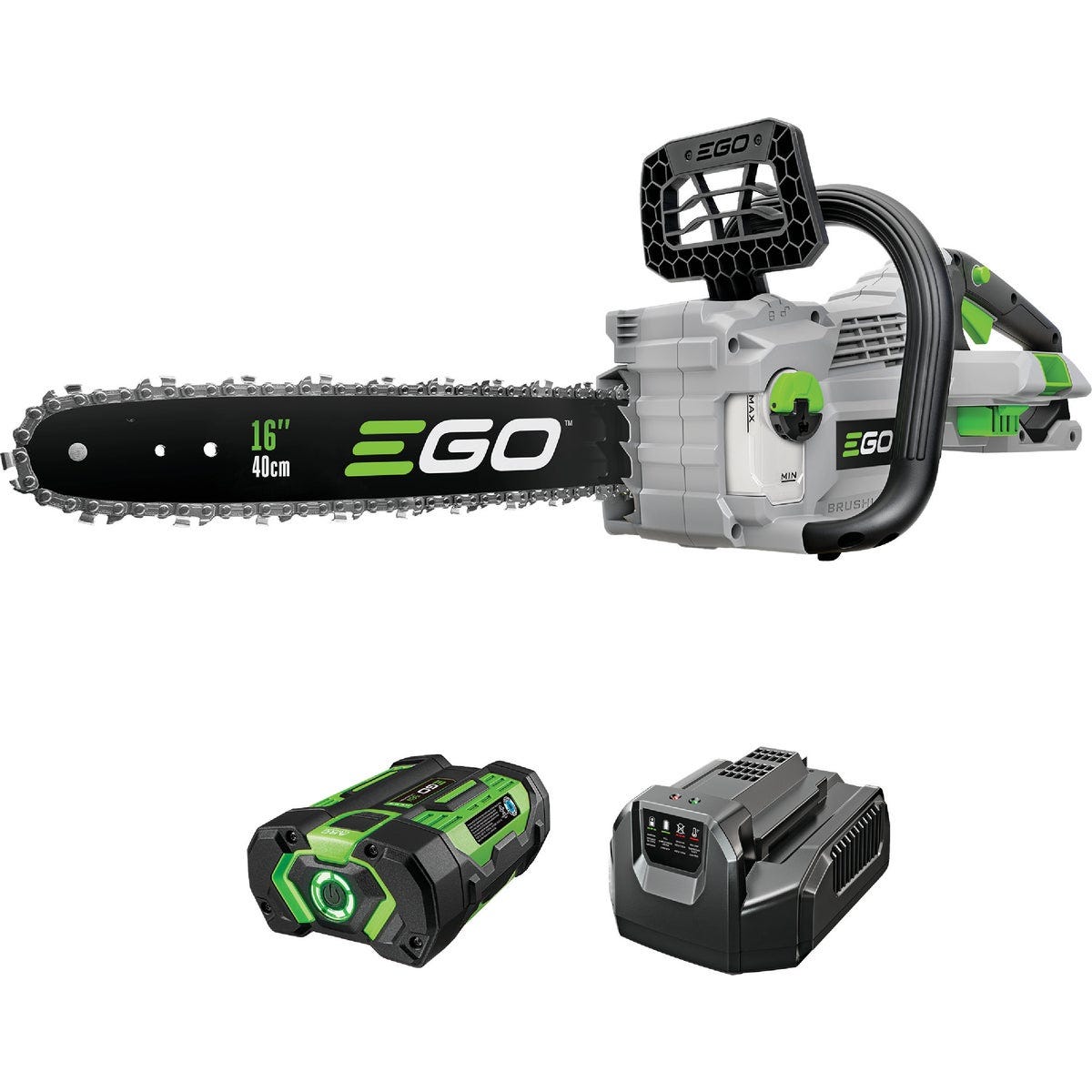EGO Power+ 16 In. Chainsaw Kit with 2.5 Ah Battery & 210W Charger