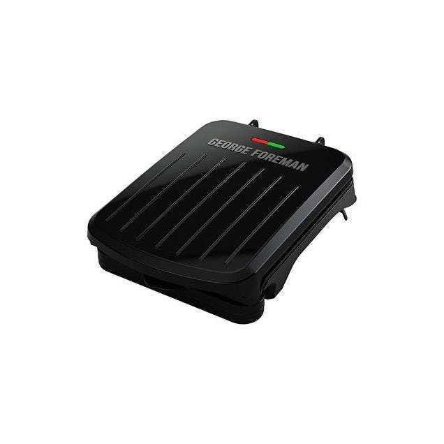George Foreman 2-Serving Electric Indoor Grill & Panini Press, Black