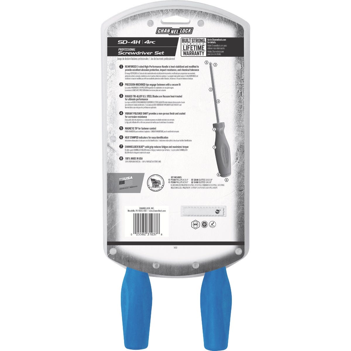 Channellock Standard Screwdriver Set (4-Piece) - photo 3