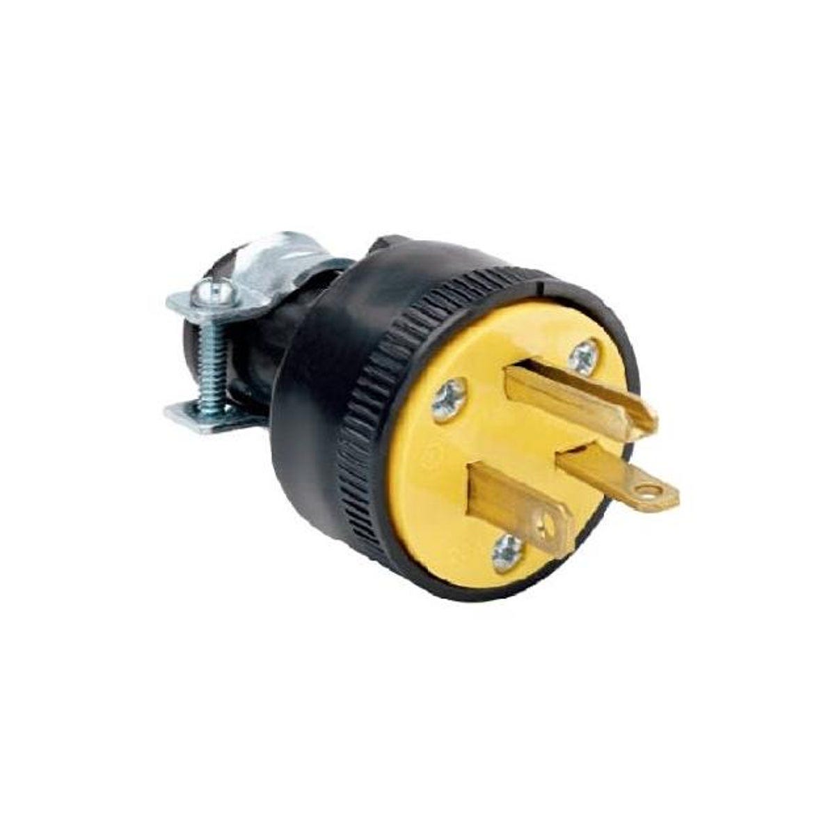 Legrand Pass & Seymour 20A 250V 2-Pole/3-Wire Black Rubber Construction ...