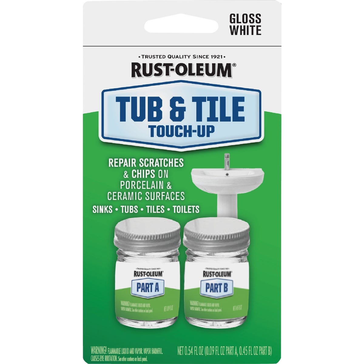 Rust-Oleum 0.45 Oz. Tub & Tile Touch-Up Gloss White Touch-Up Kit - photo 2
