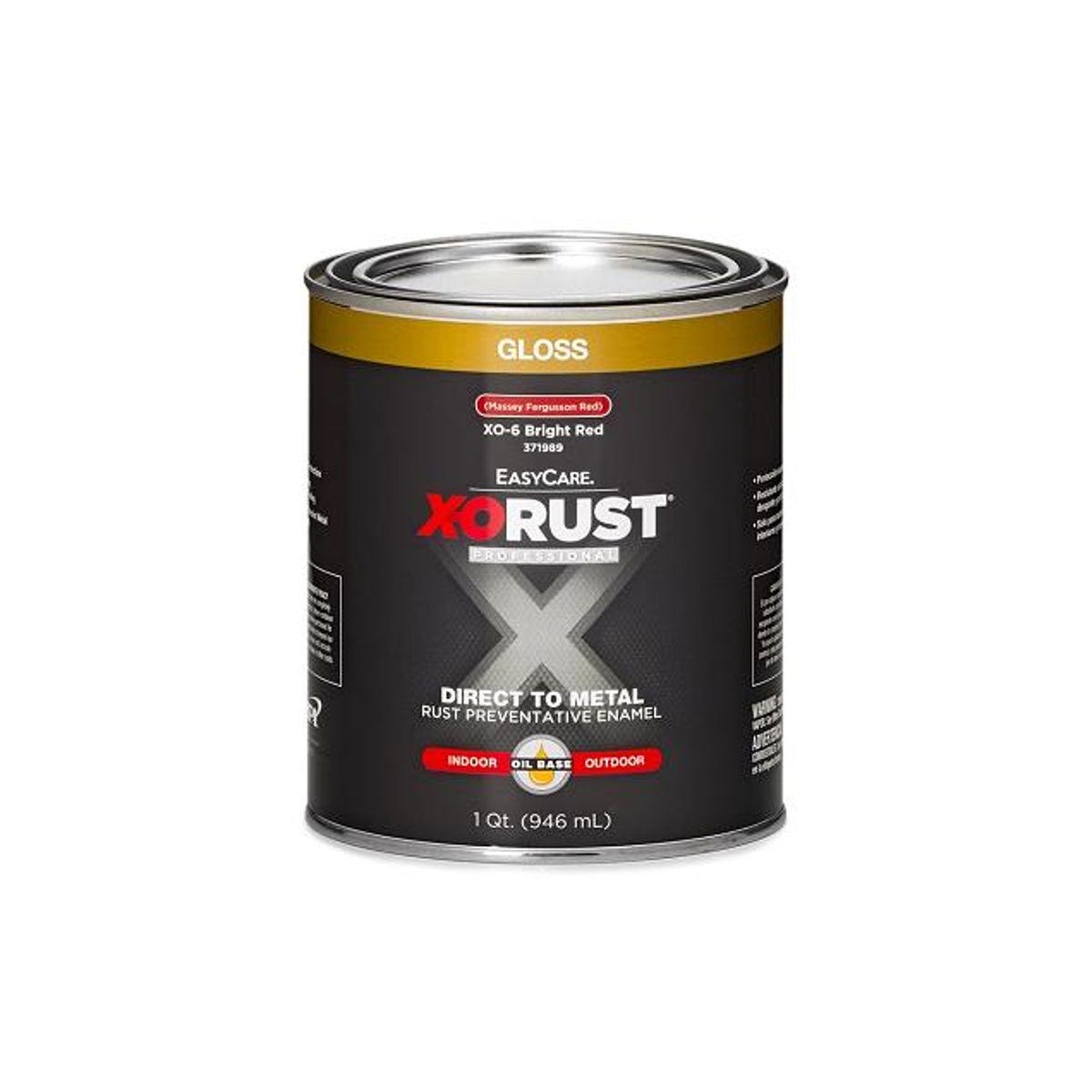EasyCare X-O Rust Premium 1 Qt. Bright Red Gloss Anti-Rust Oil-Base Enamel