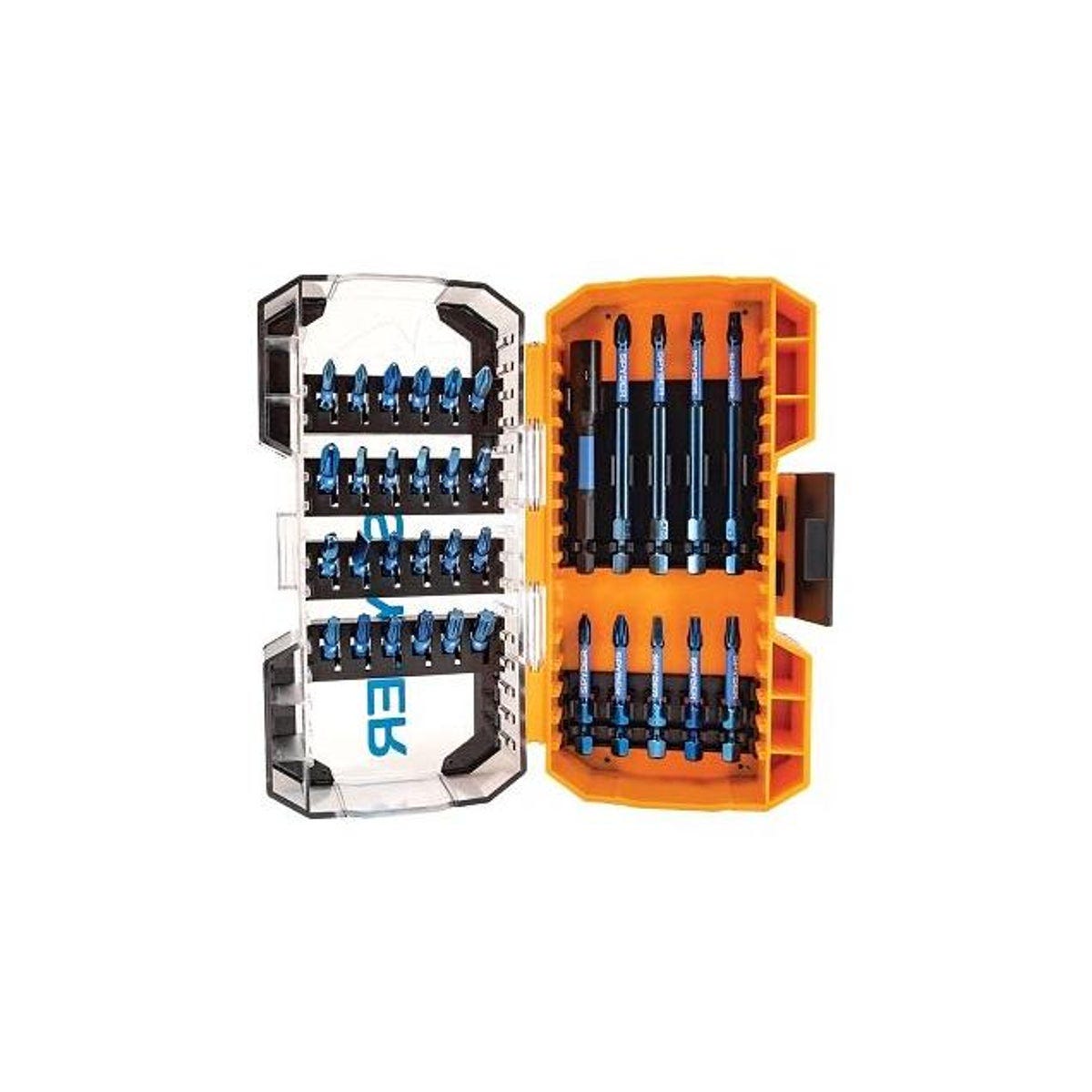 Spyder Assorted Phillips/Square/Torx Mach-Blue Impact Driver Bits (34-Piece)