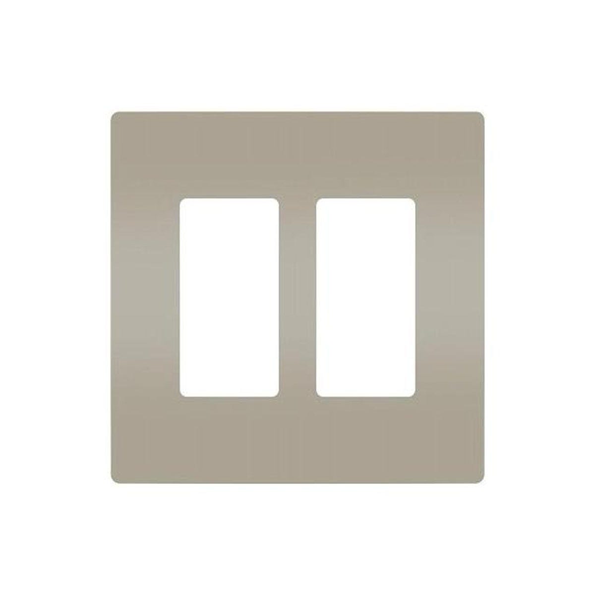 Radiant Nickel 2-Gang Screwless Wall Plate