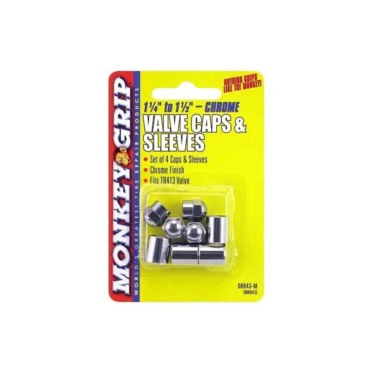 Monkey Grip Chrome Cap & Sleeve (8-Piece)