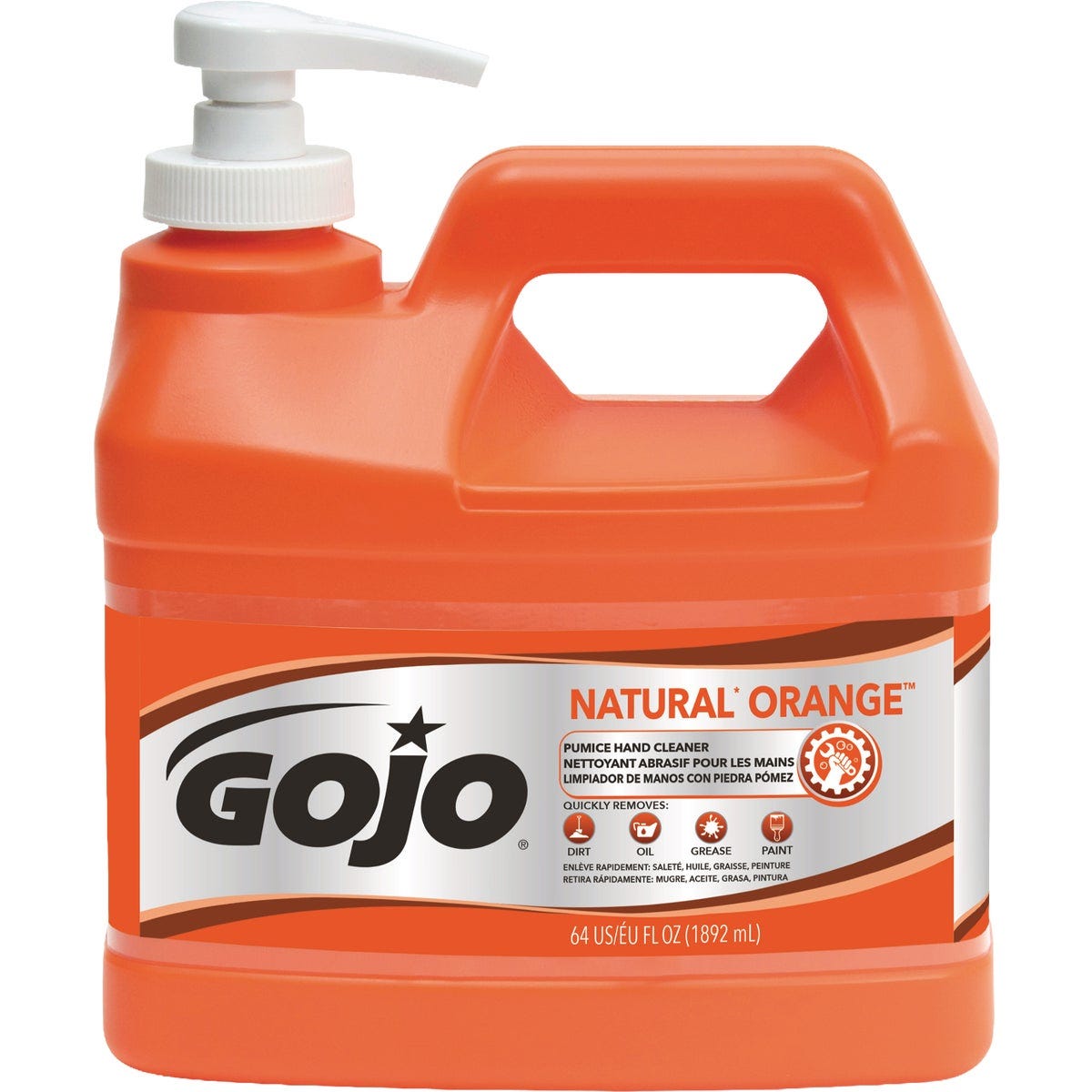 GOJO NATURAL ORANGE Pumice Hand Cleaner, 1/2 Gallon Quick Acting Lotion Hand Cleaner with Pumice Pump Bottle - photo 2 GOJO NATURAL ORANGE Pumice Hand Cleaner, 1/2 Gallon Quick Acting Lotion Hand Cleaner with Pumice Pump Bottle - photo 2
