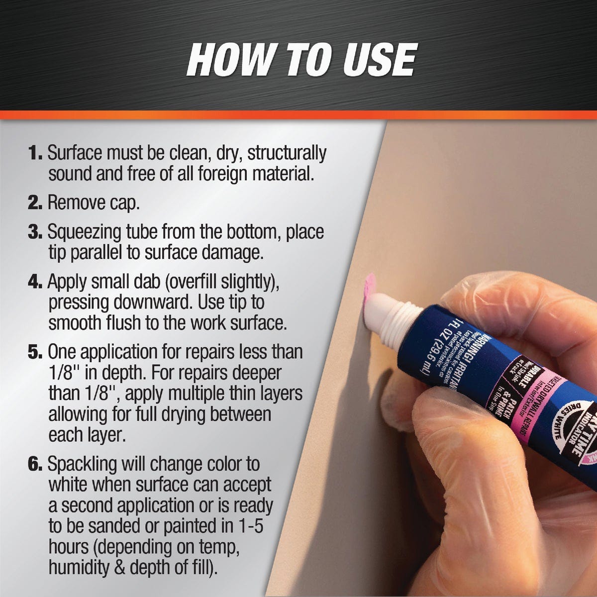 DAP DryDex 1 Oz. Nail Hole Filler Heavyweight Spackling - photo 5 DAP DryDex 1 Oz. Nail Hole Filler Heavyweight Spackling - photo 5