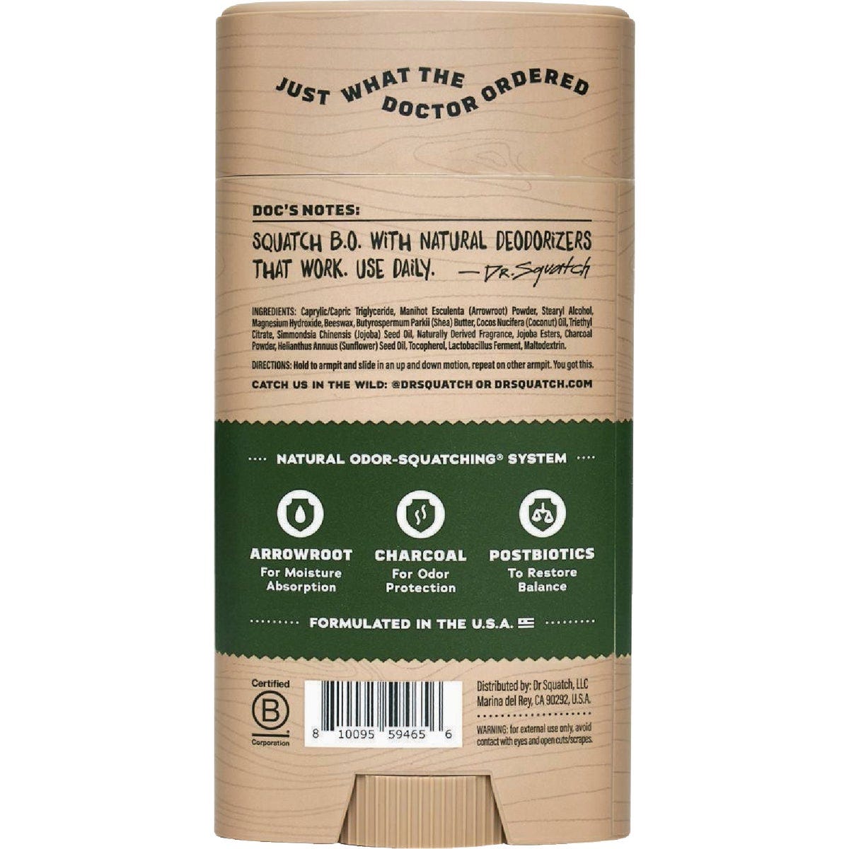 Dr. Squatch 2.65 Oz. Pine Tar Deodorant - photo 2 Dr. Squatch 2.65 Oz. Pine Tar Deodorant - photo 2