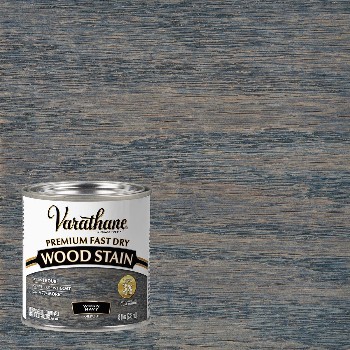 Varathane Worn Navy Premium Fast Dry Interior Wood Stain, 1/2 Pt.