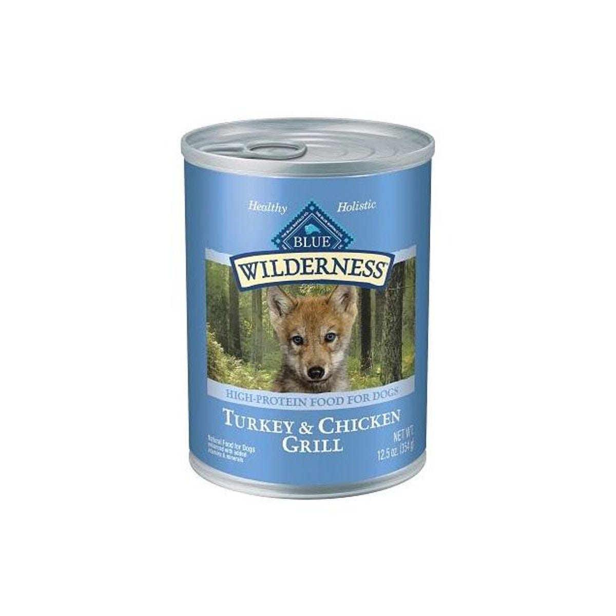 Blue Wilderness Turkey & Chicken Wet Dog/Puppy Food, 12.5 Oz. Can