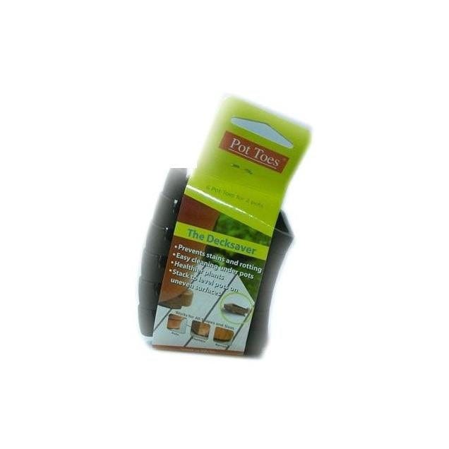 Bosmere Decksaver 6-Pack 3 In. Black Garden Pot Toes