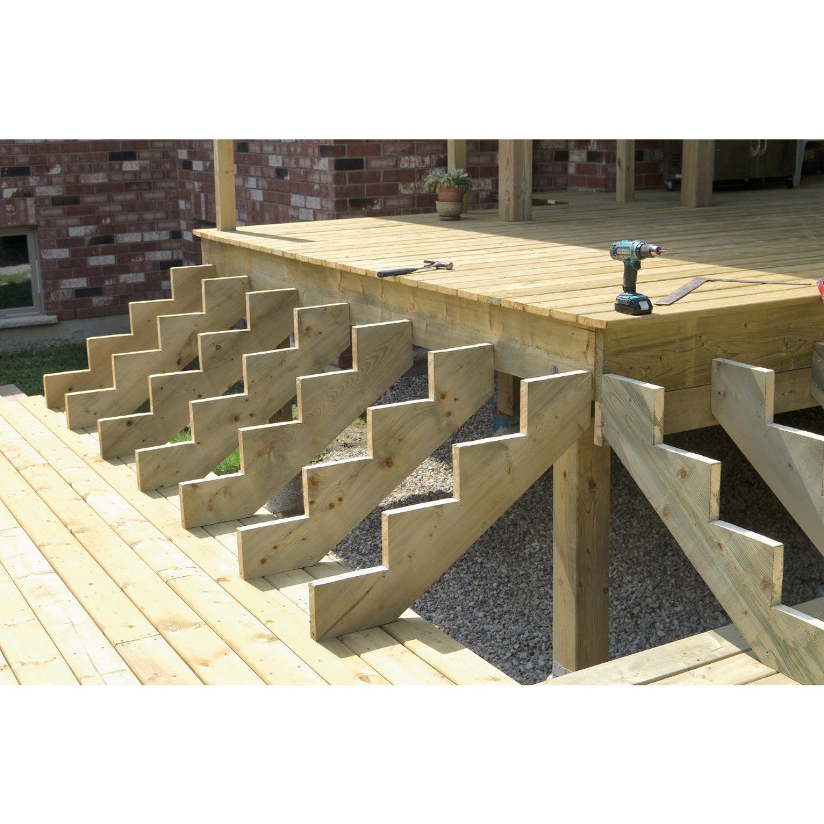 Kitzmans 3-Step Pressure Treated Precut Stair Stringer - photo 2