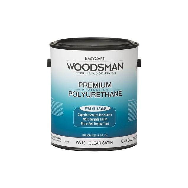 EasyCare Woodsman Fast Dry 1 Gal. Water Base Protective Polyurethane Interior Wood Finish, Clear Satin