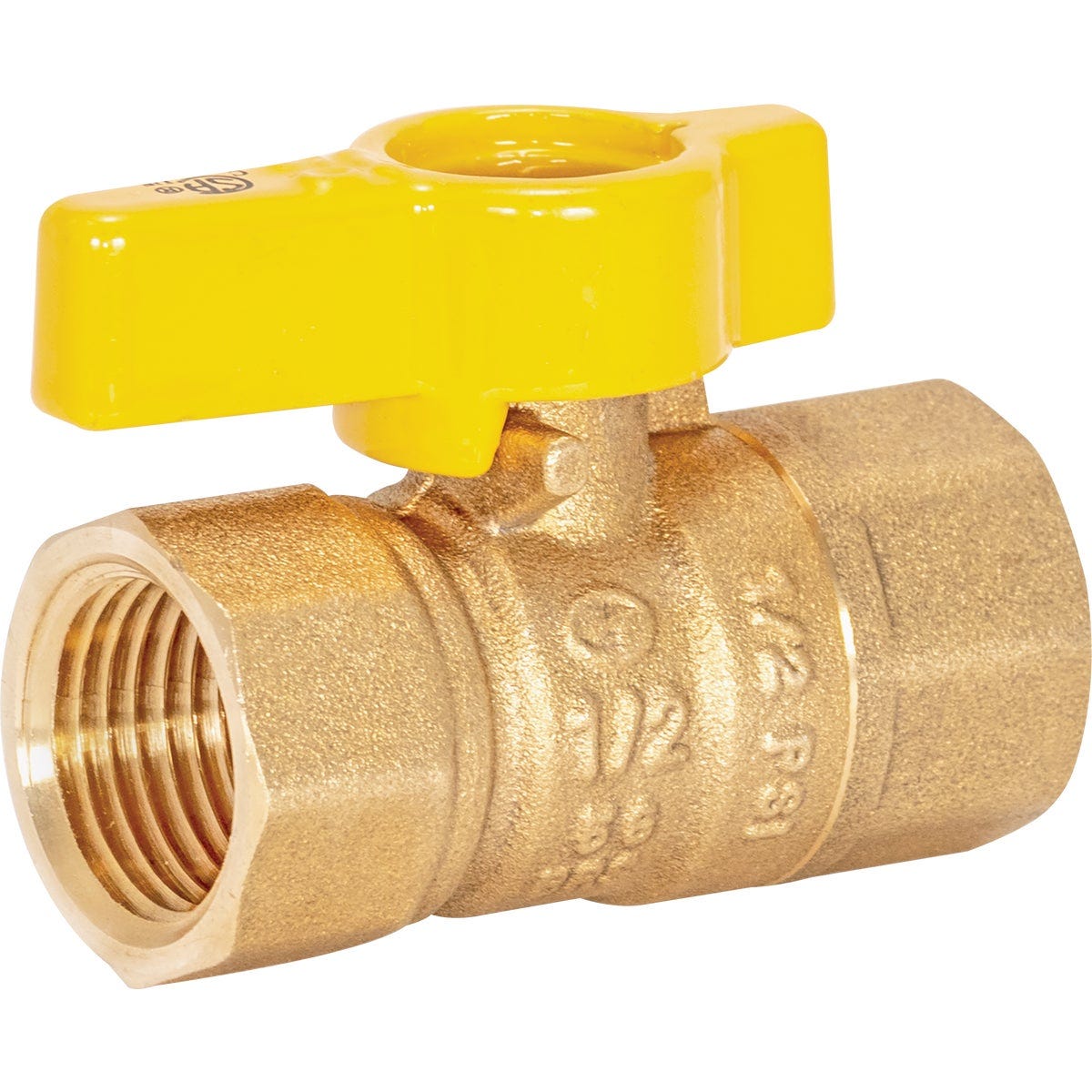 Eastman 1/2 In. FIP x 1/2 In. FIP Forged Brass Straight Gas Shutoff Valve Eastman 1/2 In. FIP x 1/2 In. FIP Forged Brass Straight Gas Shutoff Valve
