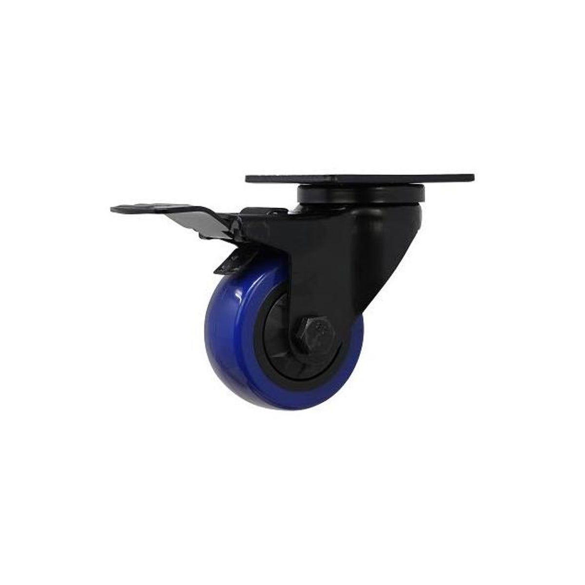 Shepherd 3 In. Blue Diamond Foot Activated Total Lock Break TPU Wheel Caster Shepherd 3 In. Blue Diamond Foot Activated Total Lock Break TPU Wheel Caster