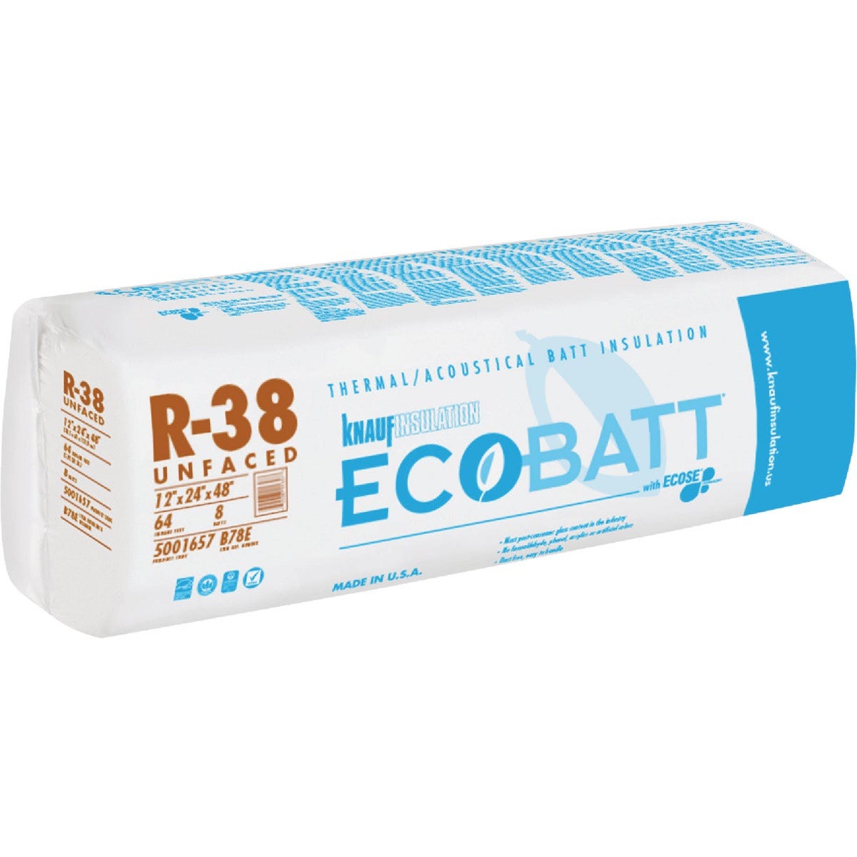 Guardian Knauf R-38 24 In. x 48 In. Standard Unfaced Batt Fiberglass Insulation (8 Count) - photo 2