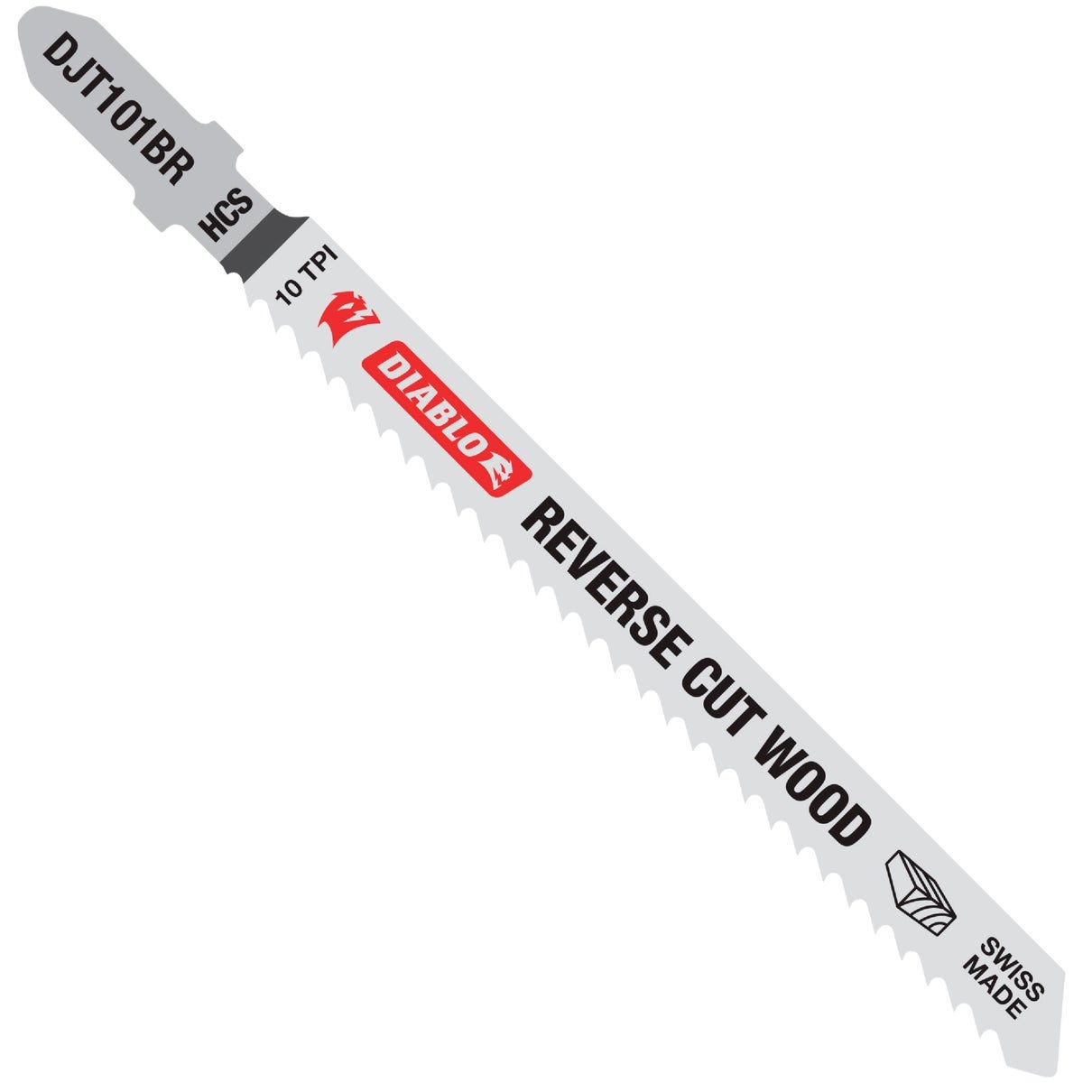 Diablo 4 In. x 10 TPI T-Shank HCS Reverse Cut Jig Saw Blade for Wood (5-Pack) Diablo 4 In. x 10 TPI T-Shank HCS Reverse Cut Jig Saw Blade for Wood (5-Pack)