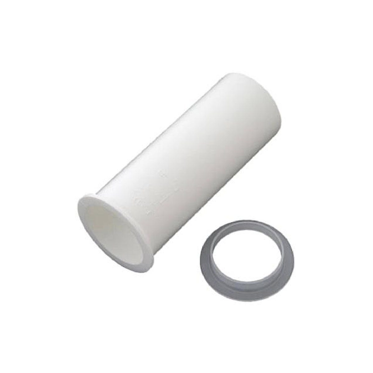 Master Plumber 1.5 In. O.D. x 4 In. White Plastic Flanged Kitchen Drain Tailpiece