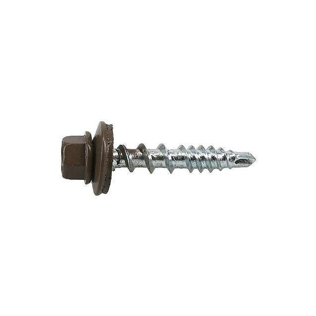 Hillman Power Pro #10 x 1 In. Koko Brown Metal to Wood Self-Drilling Roofing Screws (250-Count) - photo 2 Hillman Power Pro #10 x 1 In. Koko Brown Metal to Wood Self-Drilling Roofing Screws (250-Count) - photo 2