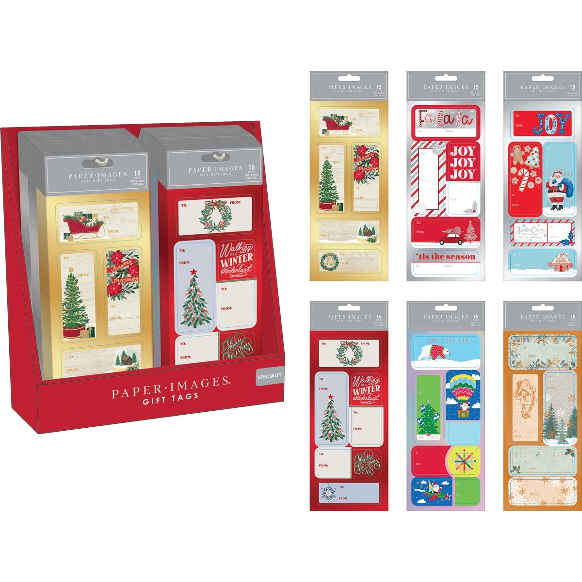 Paper Images Assorted Christmas Gift Tags (15-Pack)