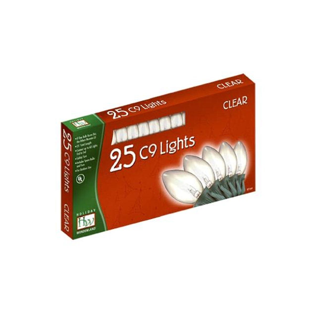 Holiday Wonderland Clear 25-Bulb C9 Christmas Light Set