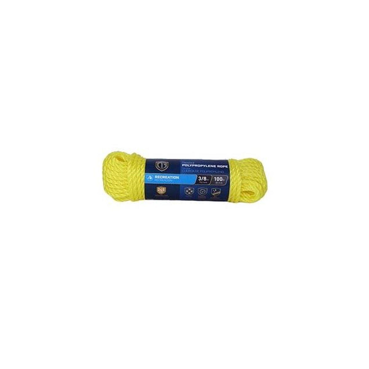 Richelieu 3/8 In. x 100 Ft. Yellow Twisted Polypropylene Rope