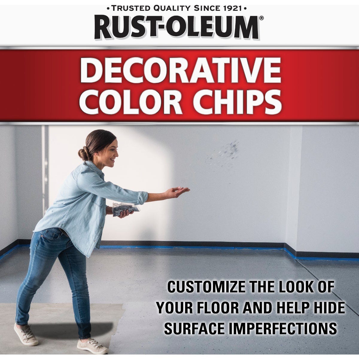 Rust-Oleum Color Chip Concrete Coating, 1 Lb., Glacier Gray - photo 5